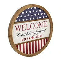 Northlight 11.75" Welcome To Our Backyard Framed Wall Sign