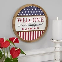 Northlight 11.75" Welcome To Our Backyard Framed Wall Sign