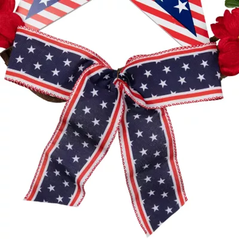 Northlight 24" Star Floral Twig Wreath