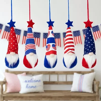 Northlight 6.5" Hearts Stars And Stripes 5-pc. 4th of July Ornament