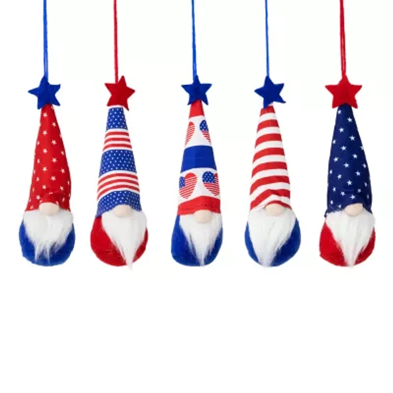 Northlight 6.5" Hearts Stars And Stripes 5-pc. 4th of July Ornament