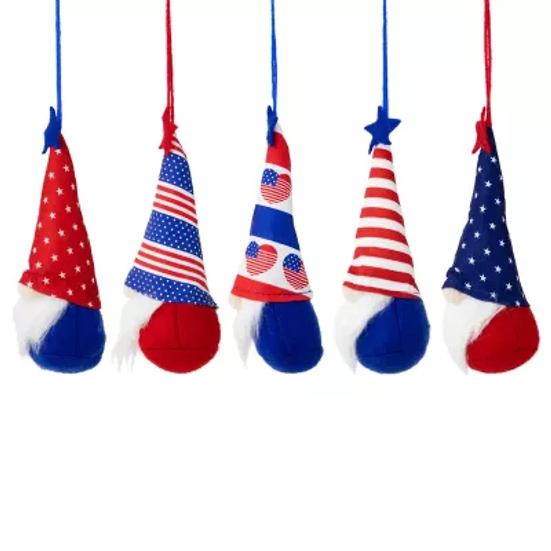 Northlight 6.5" Hearts Stars And Stripes 5-pc. 4th of July Ornament