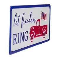 Northlight 12" Metal "Let Freedom Ring" Wall With Truck Wall Sign