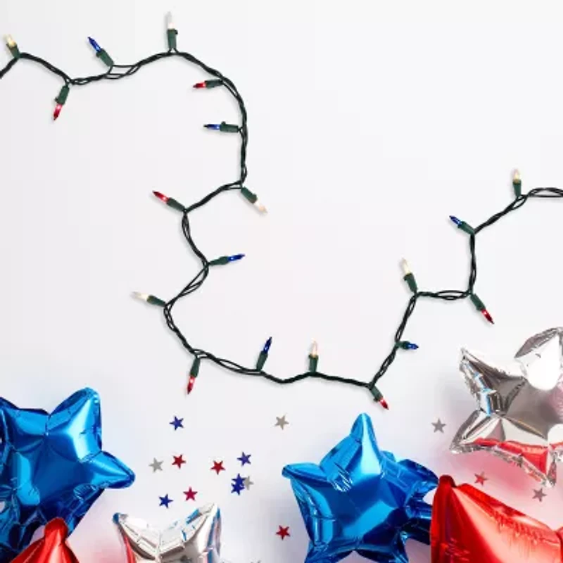 Northlight 10ft Mini - Red White And Blue String Lights