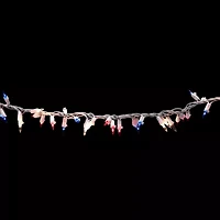 Northlight 5.5ft Mini Garland - Red Clear And Blue String Lights
