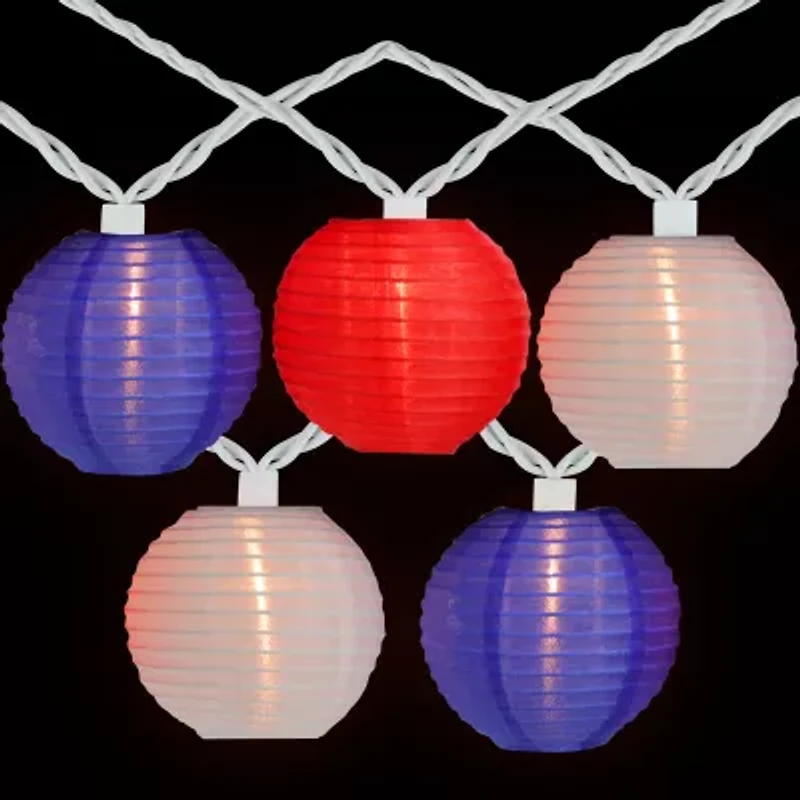 Northlight 7.5ft Paper Lantern Patio String Lights