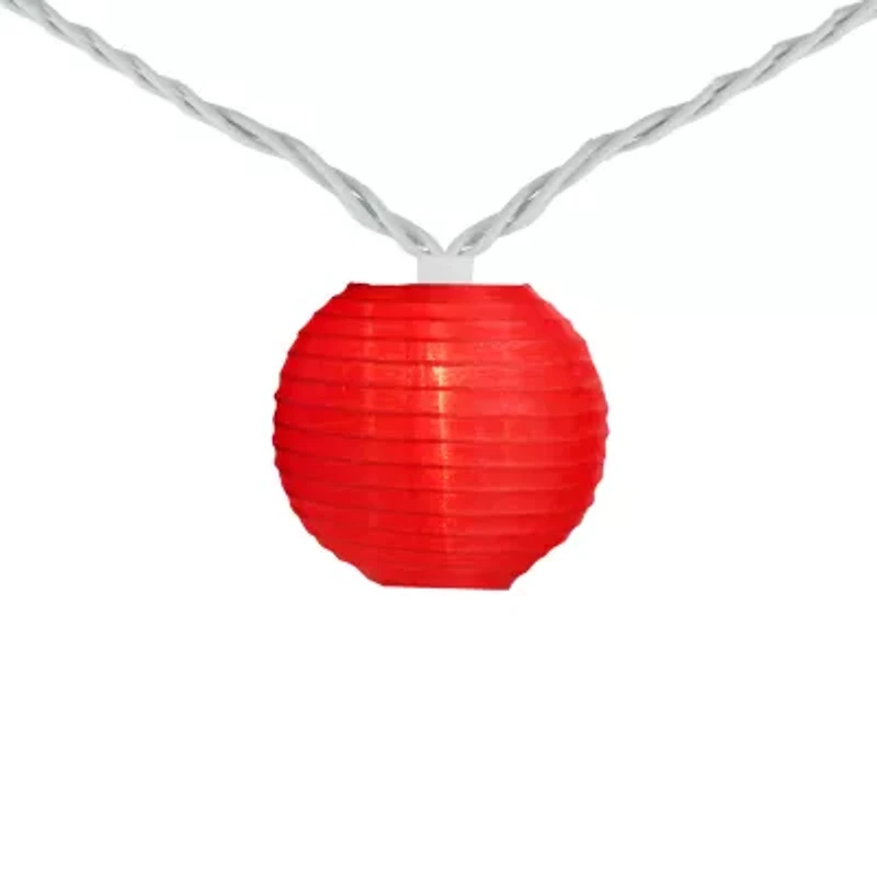 Northlight 7.5ft Paper Lantern Patio String Lights