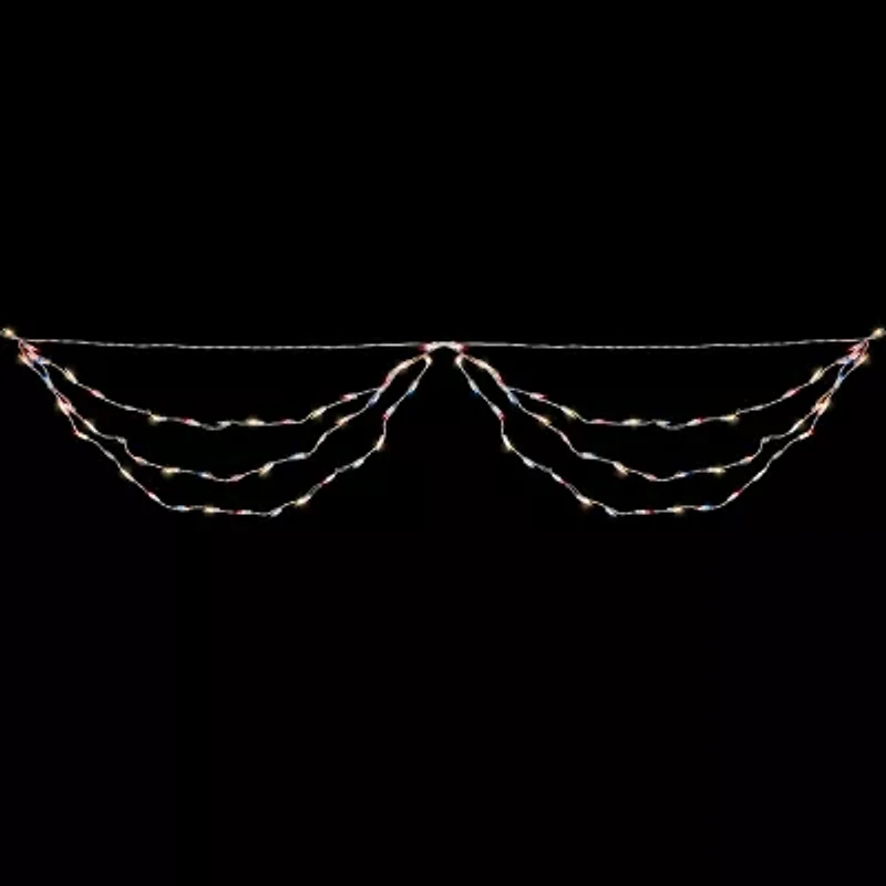 Northlight 6ft Mini Swag - Red White And Blue String Lights