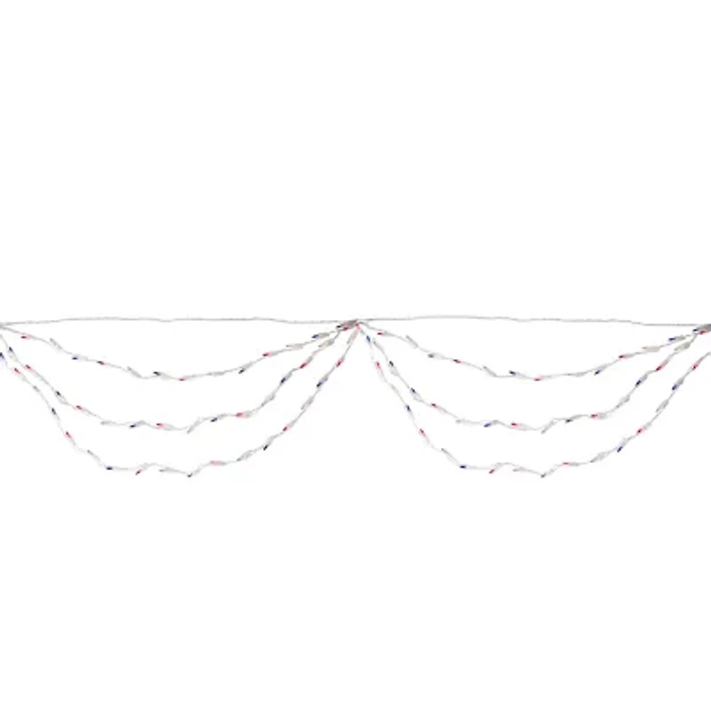 Northlight 6ft Mini Swag - Red White And Blue String Lights