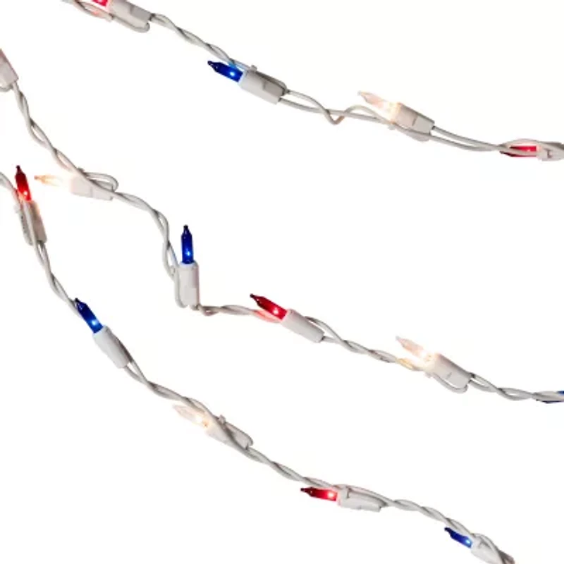 Northlight 6ft Mini Swag - Red White And Blue String Lights