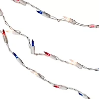Northlight 6ft Mini Swag - Red White And Blue String Lights