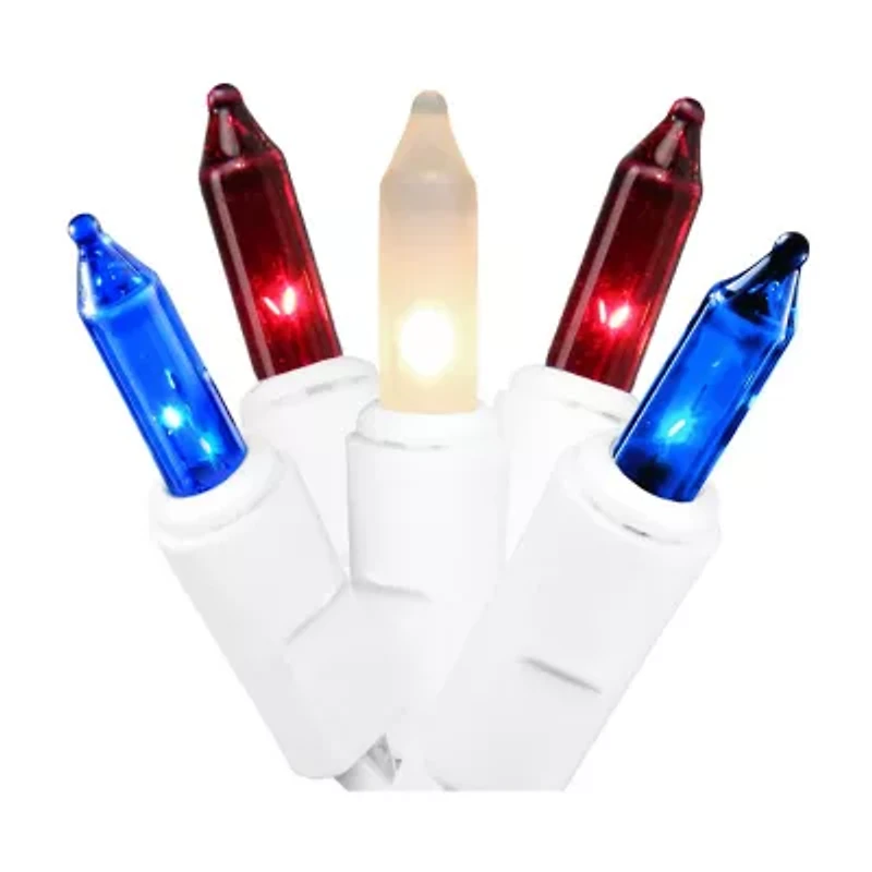 Northlight 6ft Mini Swag - Red White And Blue String Lights