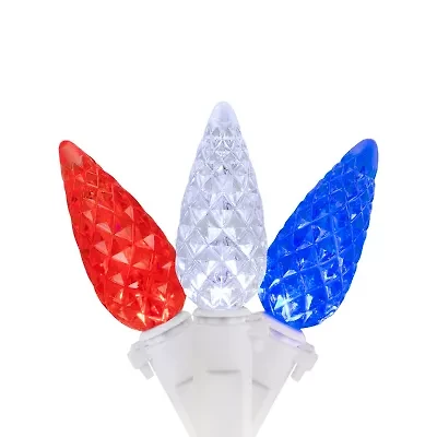 Northlight 16.5ft Led C6 Faceted - Red White And Blue String Lights