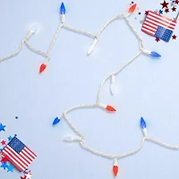 Northlight 16.5ft Led C6 Faceted - Red White And Blue String Lights