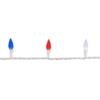 Northlight 16.5ft Led C6 Faceted - Red White And Blue String Lights