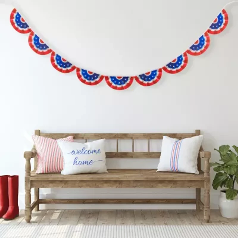 Northlight 9.75ft Usa Flag Bunting Hanging Banner