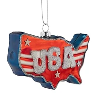 Northlight 4.25" Usa Glass 4th of July Ornament
