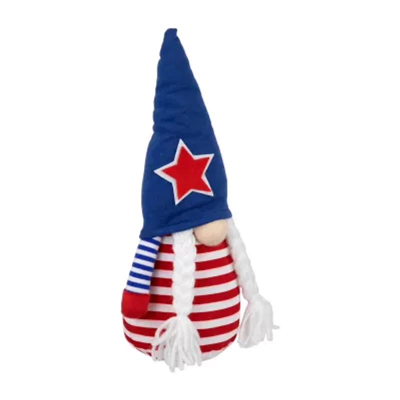 Northlight 10.5" Girl With Braids - Red And Blue Gnome