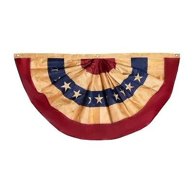 Northlight 48" Tea-Stained Pleated Usa Flags