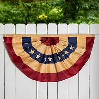 Northlight 48" Tea-Stained Pleated Usa Flags