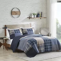 Woolrich Winter Hills Oversized Cotton 3pc Quilt Set