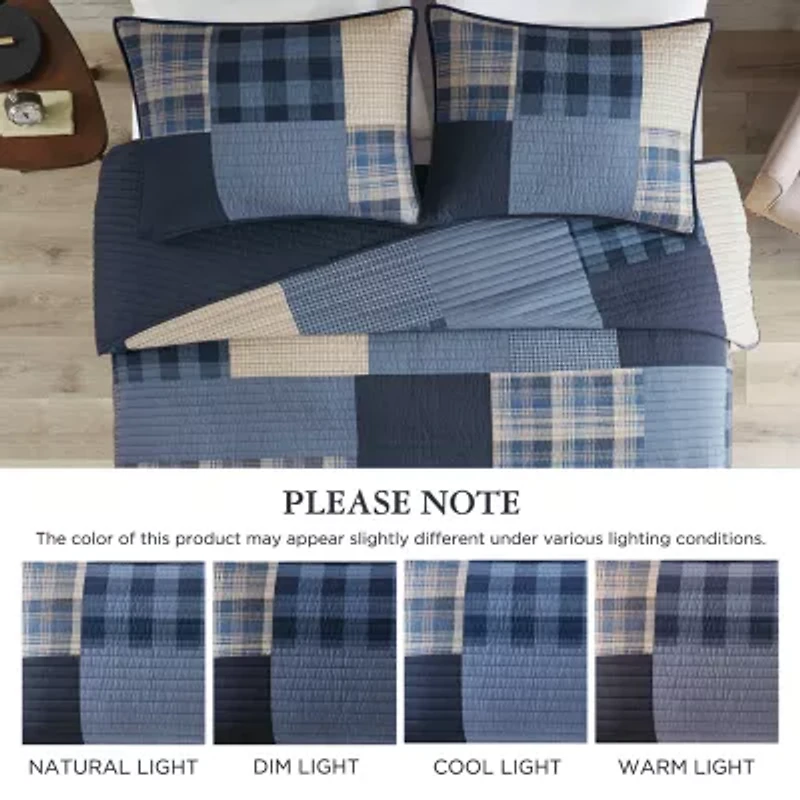 Woolrich Winter Hills Oversized Cotton 3pc Quilt Set