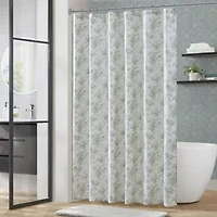 Laura Ashley Walled Garden Textured Floral Shower Curtain