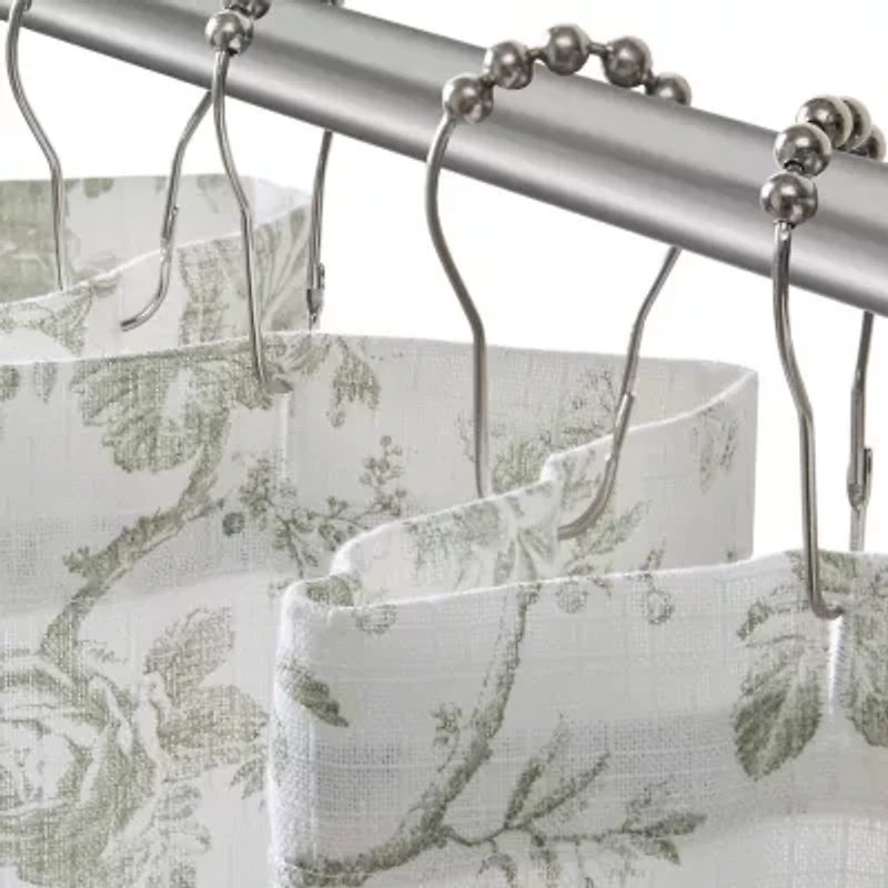 Laura Ashley Walled Garden Textured Floral Shower Curtain