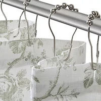 Laura Ashley Walled Garden Textured Floral Shower Curtain