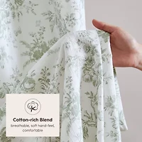 Laura Ashley Walled Garden Textured Floral Shower Curtain