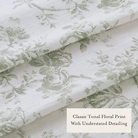 Laura Ashley Walled Garden Textured Floral Shower Curtain