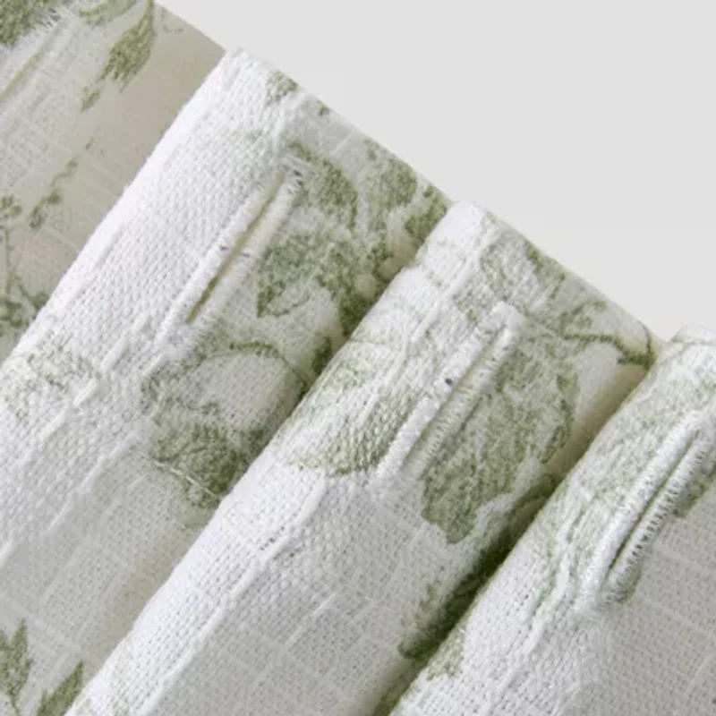 Laura Ashley Walled Garden Textured Floral Shower Curtain