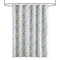 Laura Ashley Walled Garden Textured Floral Shower Curtain