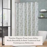 Laura Ashley Walled Garden Textured Floral Shower Curtain