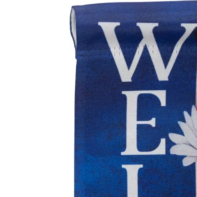 Northlight 18" Stars And Stripes Hearts "Welcome" Outdoor Garden Flag