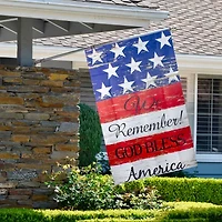 Northlight 40" Stars And Stripes "We Remember God Bless America" House Flags