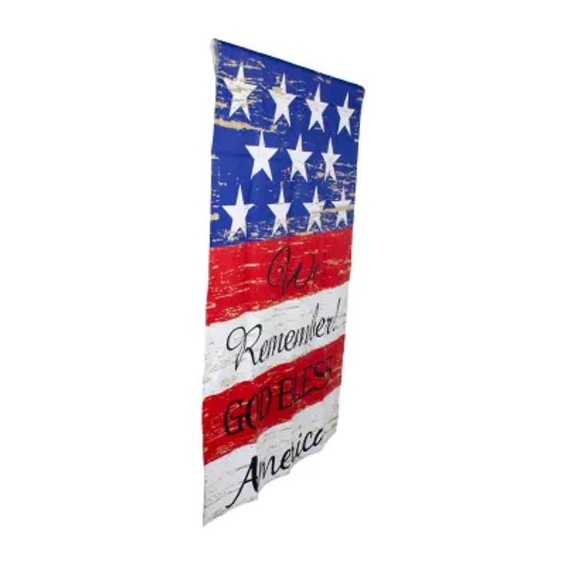 Northlight 40" Stars And Stripes "We Remember God Bless America" House Flags