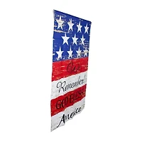 Northlight 40" Stars And Stripes "We Remember God Bless America" House Flags