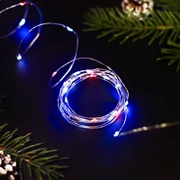 Northlight 17ft Led Micro Fairy - Red White And Blue String Lights