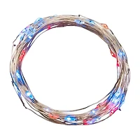 Northlight 17ft Led Micro Fairy - Red White And Blue String Lights