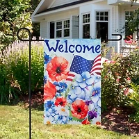 Northlight 18" Blooming Flowers "Welcome" Outdoor Garden Flag