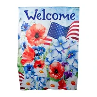 Northlight 40" Floral "Welcome" Outdoor House Flags