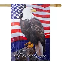 Northlight 28" Freedom Bald Eagle Outdoor House Flags