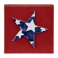 Northlight 4.25" Stars And Stripes Wooden - Red White And Blue 3-pc. Tabletop Decor