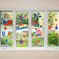 Northlight Double Sided Celebration Gel 4th of July Window Decor
