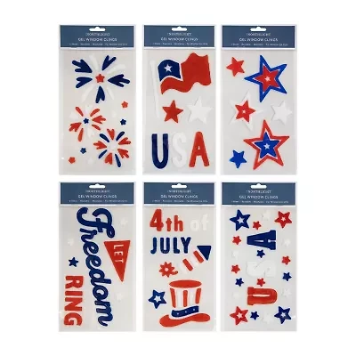 Northlight Double Sided Celebration Gel 4th of July Window Decor