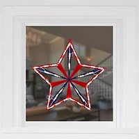 Northlight 14" Lighted Red And Blue Star - Clear 4th of July Window Decor