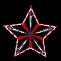 Northlight 14" Lighted Red And Blue Star - Clear 4th of July Window Decor