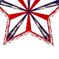 Northlight 14" Lighted Red And Blue Star - Clear 4th of July Window Decor