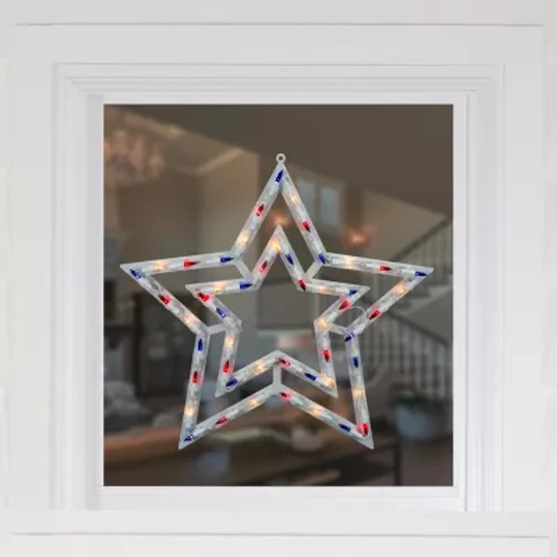 Northlight 17" Lighted Star 4th of July Window Decor